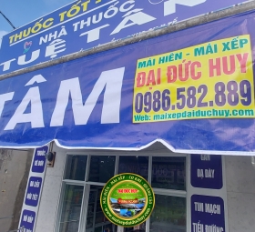 ĐẠI ĐỨC HUY thi công mái hiên .và bảng hiệu quảng cáo tại đường 2/9 chánh phú hòa TP HCM