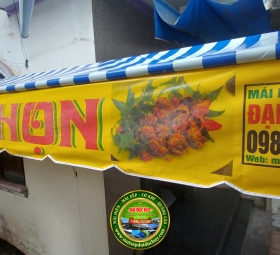 Thi công mái hiên cho quán nhậu tại phú hòa TP HCM