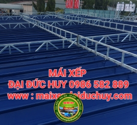 Thi công mái xếp tại Chánh Phú Hoà