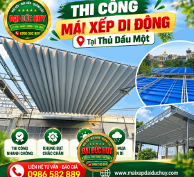 Thi Công Mái Xếp Di Động Thủ Dầu Một: Khảo Sát 0Đ, Giá Chỉ 300K/m²