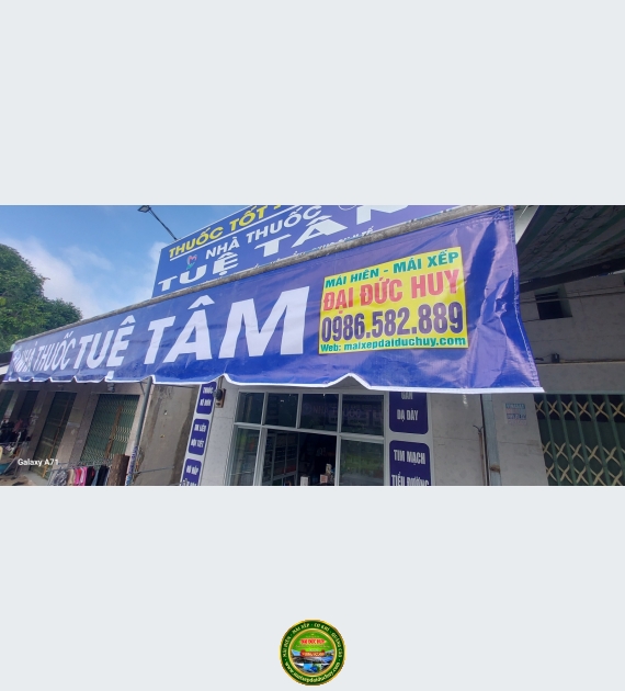 ĐẠI ĐỨC HUY thi công mái hiên .và bảng hiệu quảng cáo tại đường 2/9 chánh phú hòa TP HCM