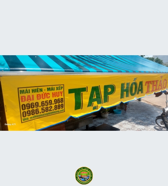 Mái hiên giá rẻ tại bến cát