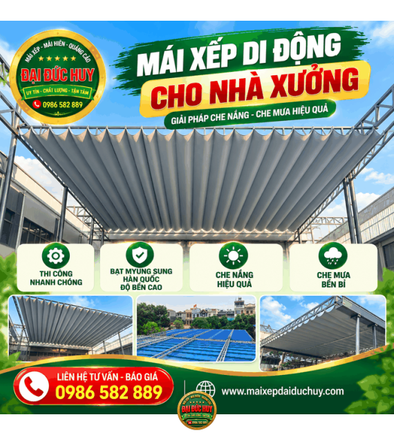 Thi Công Mái Xếp Nhà Xưởng Kiên Cố, Che Nắng Mưa Khổ Lớn | Đại Đức Huy
